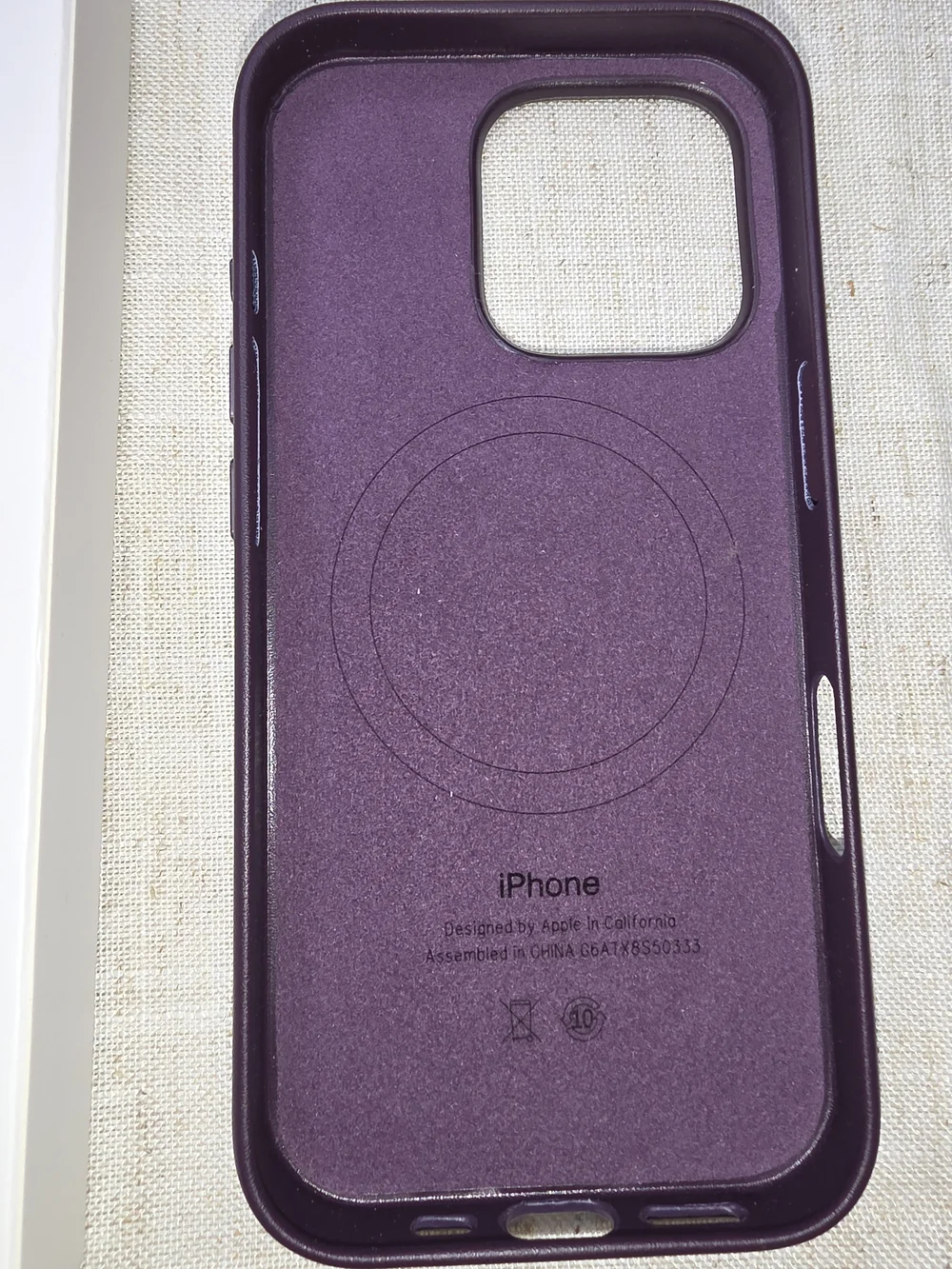 Apple iPhone 16 Pro Leather Case - Deep Plum